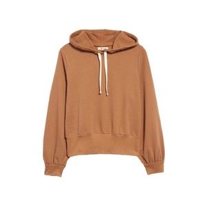 Madewell Bubble-Sleeve Hoodie Sweatshirt